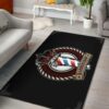 Barber Shop Area Rug Black King Barber Pole