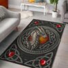 Celtic Dragon With Celtic Knot Area Rug